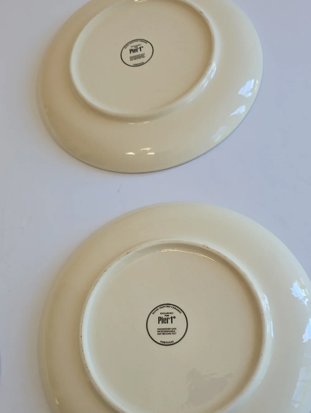 Pier 1 Set Of 4 Moody Blooms Floral Salad Plates Handpainted Ceramic Portugal